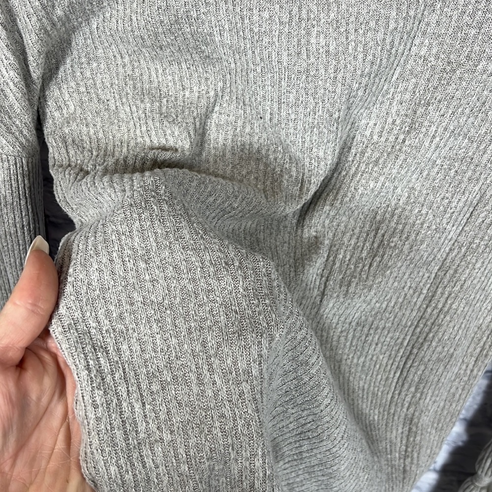 Lucky Brand women's fashion knit tie sleeve rib pullover top - Picture 12 of 14